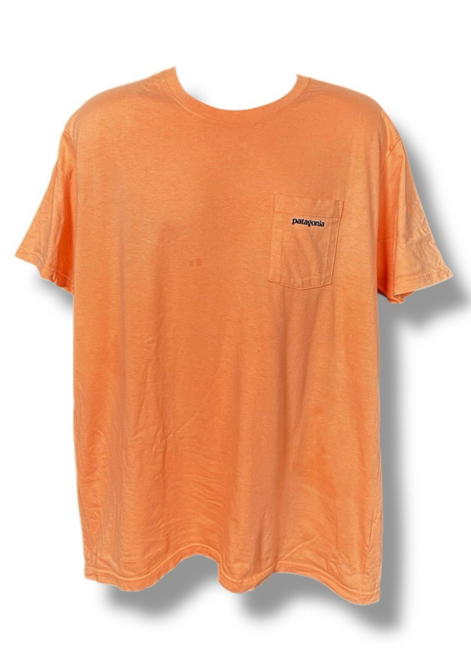 Patagonia Graphic T-Shirt Pocket Tee Regular Fit Casual Peach Coral Orange XL